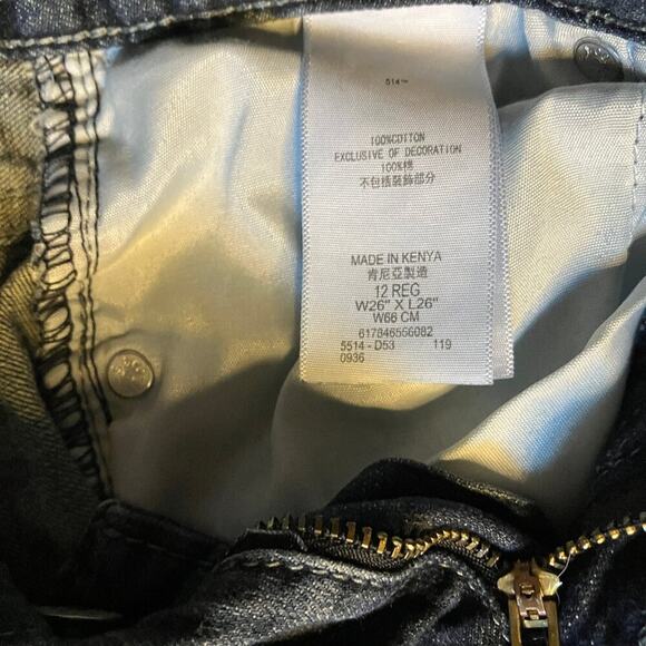 Levi's 514 Straight soft Denim Jeans size 12 Reg - Picture 2 of 12